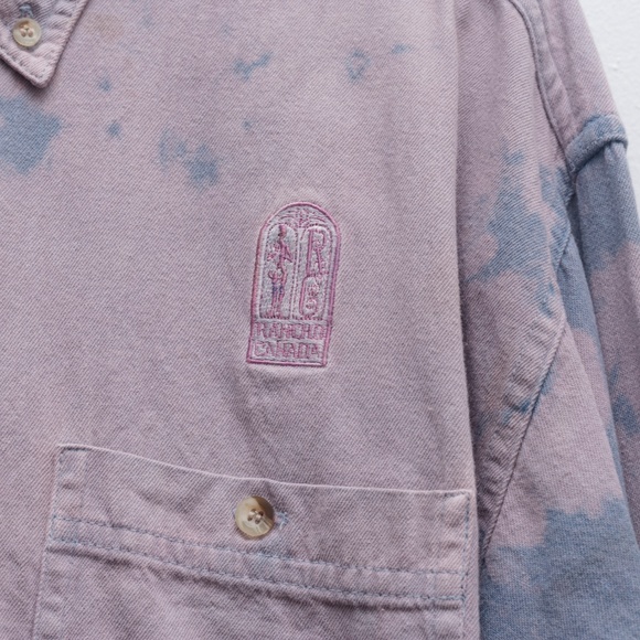 UO Urban Renewal Dyed Button Up, Long Sleeve - Picture 3 of 4